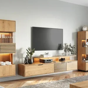 Sprawdź teraz Komoda dębowa 3D lamele Tirano