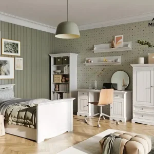 Biurko sosnowe Belluno Elegante biały Wysoka jakość