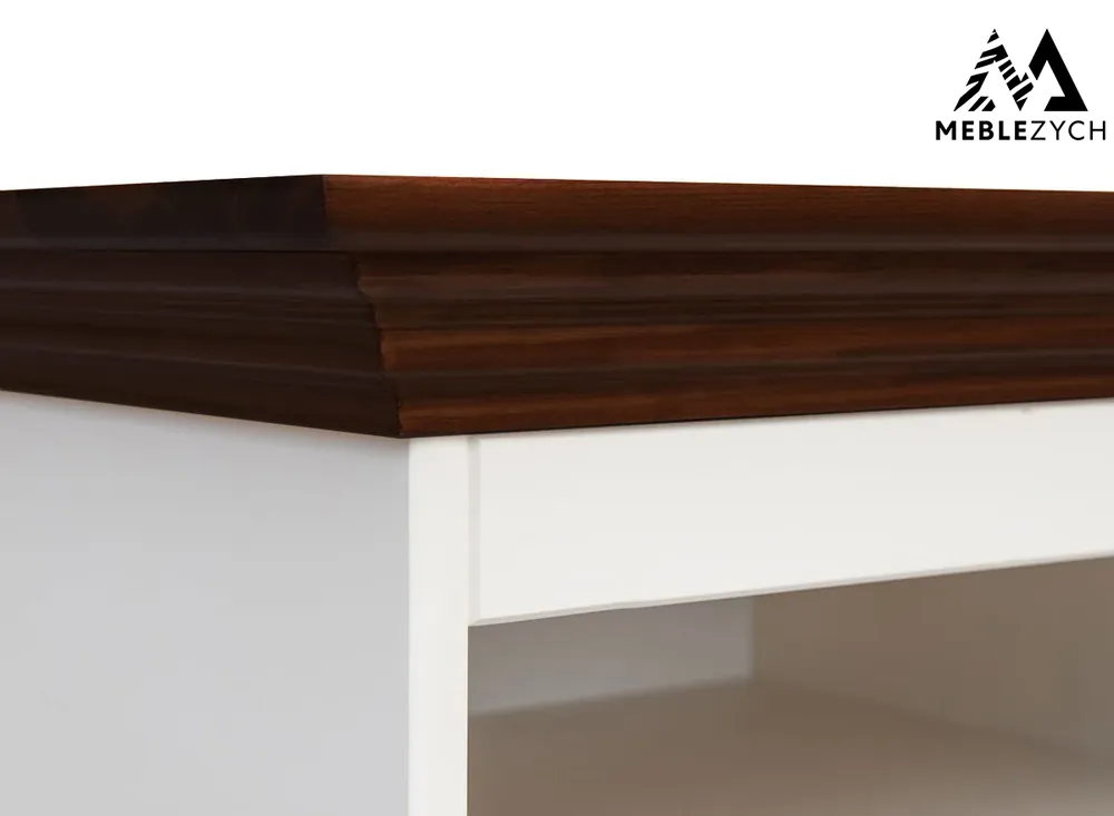 Ekspresowa dostawa Komoda TV duża Belluno Elegante biała/orzech