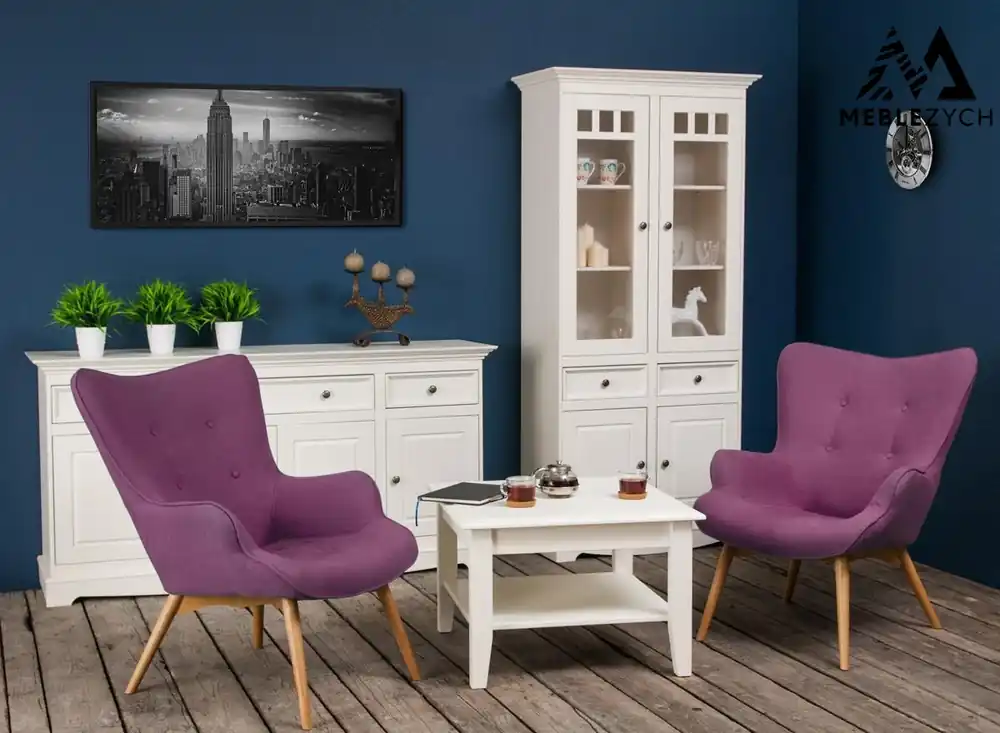Ława sosnowa mała biała Belluno Elegante Ograniczona ilość