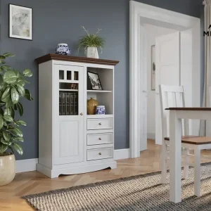 Witrynka biała/orzech 1.3 Belluno Elegante Taniej