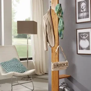 Gialo - wieszak dębowy na ubrania do przedpokoju stojący Oferta limitowana