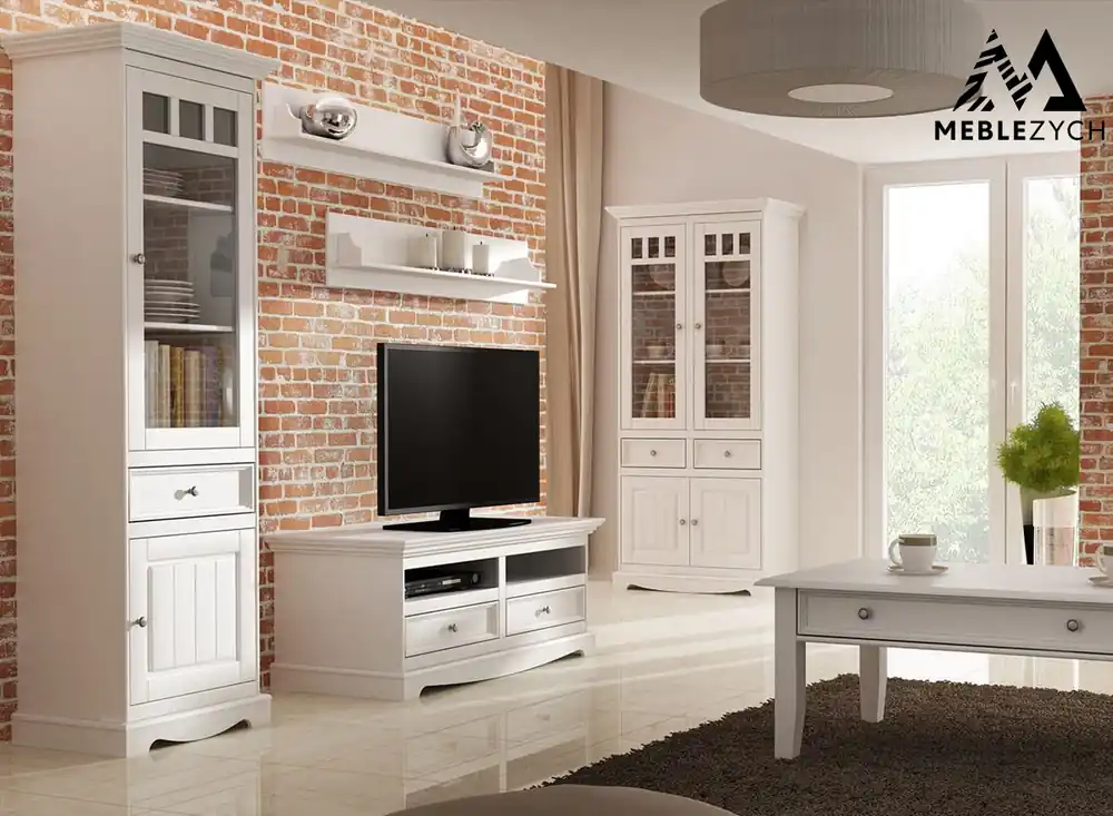 Komoda TV Belluno Elegante biała Wyprzedaż