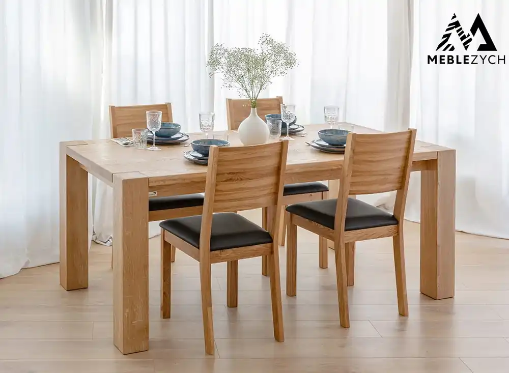 Oferta czasowa Krzesło dębowe z czarnym siedziskiem Prato