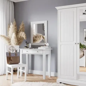 Lustro Belluno Elegante białe 60x75cm Oferta limitowana