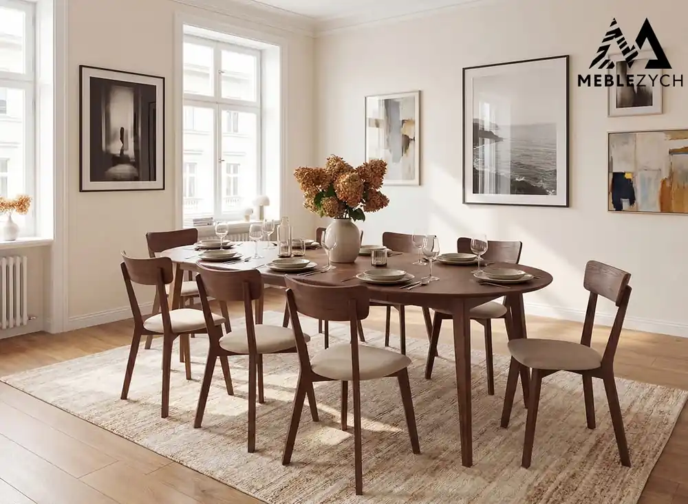 Oferta Stół rozkładany okrągły dębowy 90 - 190 cm tabacco Orbetello