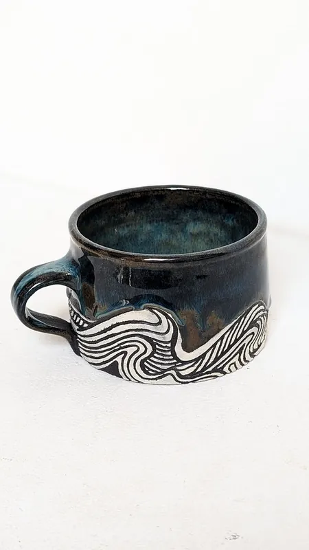 Kubek ceramiczny "Fale" Do wyczerpania zapasów