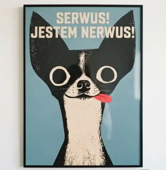 Niska cena Plakat 30x40 serwus jestem nerwus