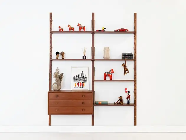 Oferta czasowa Regał systemowy tekowy, duński design, lata 60, produkcja Dania