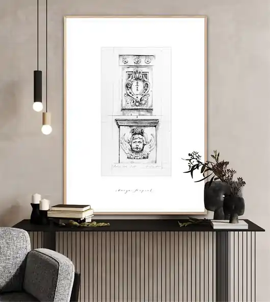 Plakat Detale architektoniczne - Komplet 3 reprodukcji Popularny