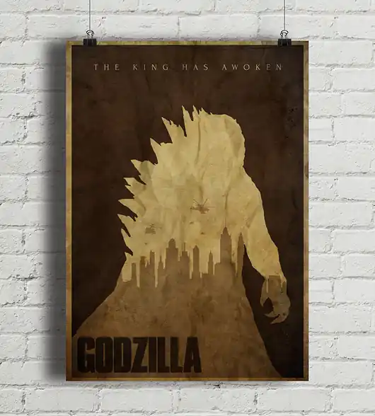 Godzilla - plakat fine art giclee Niska cena