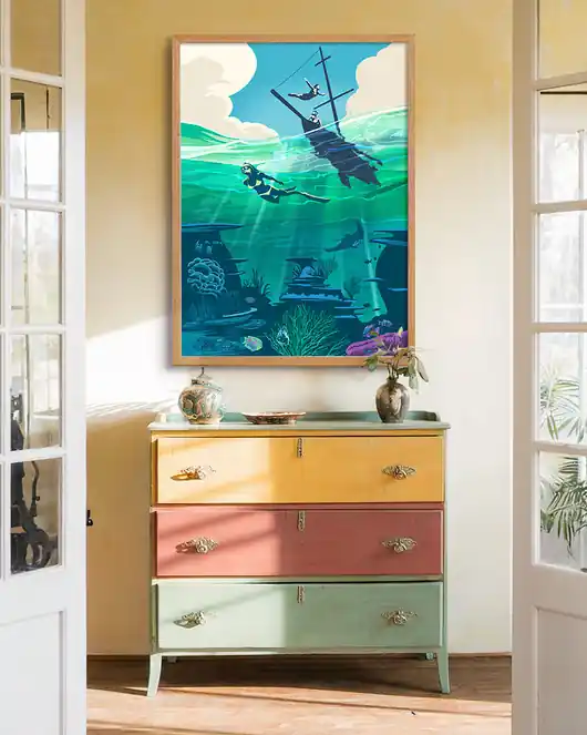 Popularny Nurkowanie / Podwodne światy - plakat fine art