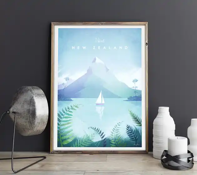 Zamów teraz Nowa Zelandia - vintage plakat