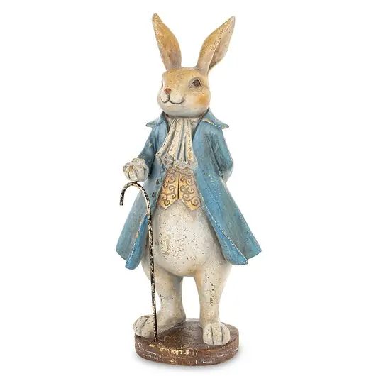 Wybór klientów Figurka - królik w niebieskim płaszczu 26x12x9,5 cm CONTENIDO
