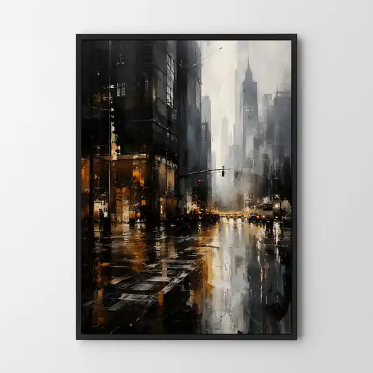 Plakat Abstrakcja Dark City Hit sprzedaży