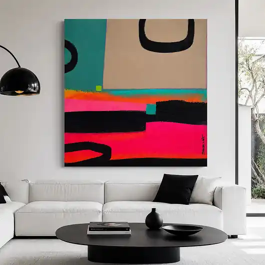 Duży obraz ręcznie malowany akryl 120x120cm Zakrocka Wyjątkowa oferta