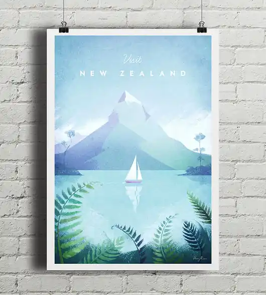 Kup teraz Nowa Zelandia - vintage plakat