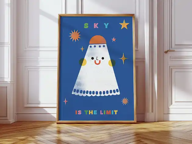 Dostępne od ręki Plakat Sky is the limit