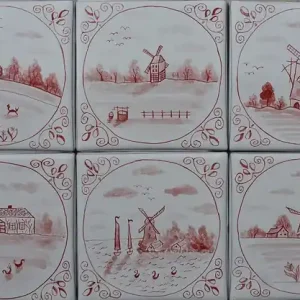 Zestaw kafle holenderskie ręcznie malowane kafle płytki delft Wyjątkowa oferta