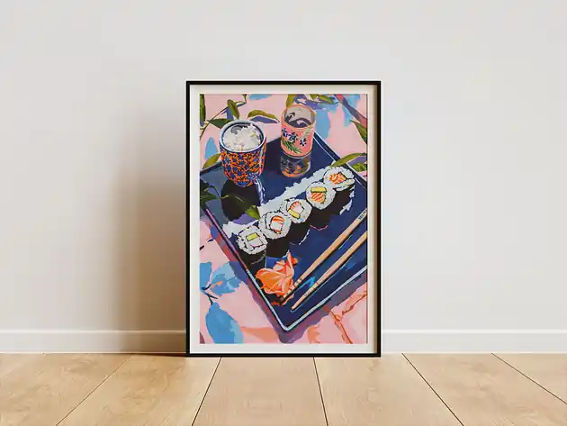 Plakat - Pyszne sushi Najlepsza cena