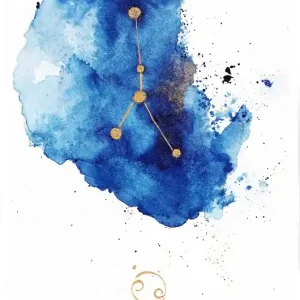 Plakat Gwiazdozbiór Rak Znak Zodiaku Raka Konstelacja Gwiazd Szybka wysyłka
