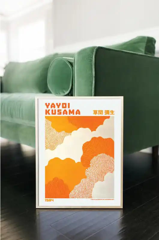 Ograniczona ilość PLAKAT dekoracyjny , drzewa Yayoi Kusama, las abstrakcja
