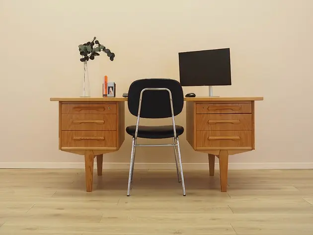 Biurko dębowe, duński design, lata 60, designer Henning Kj Oferta