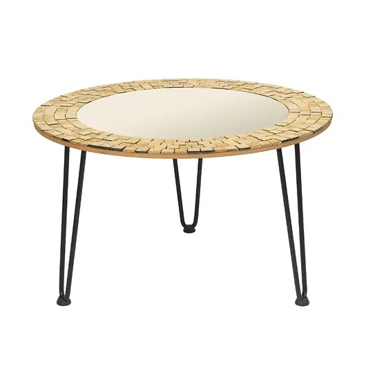 Łatwy zwrot Złoty stolik kawowy, złoty okrągły stolik, stolik glamour, art deco, do domu
