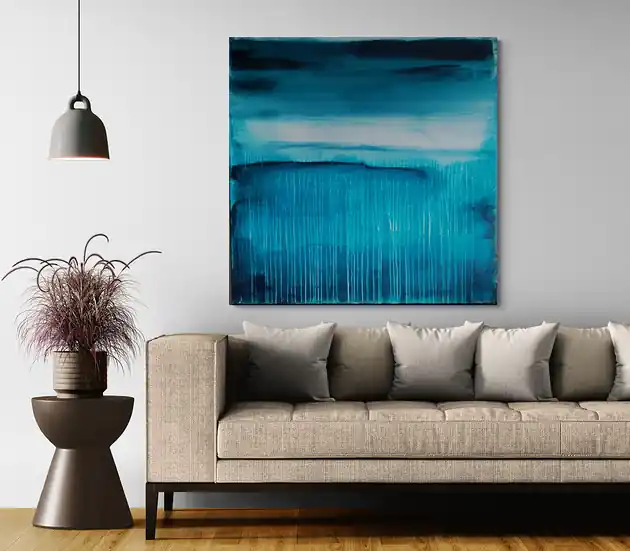 Wysoka jakość Obraz na zamówienie kupującego - abstrakcyjny pejzaż - 100x100 cm