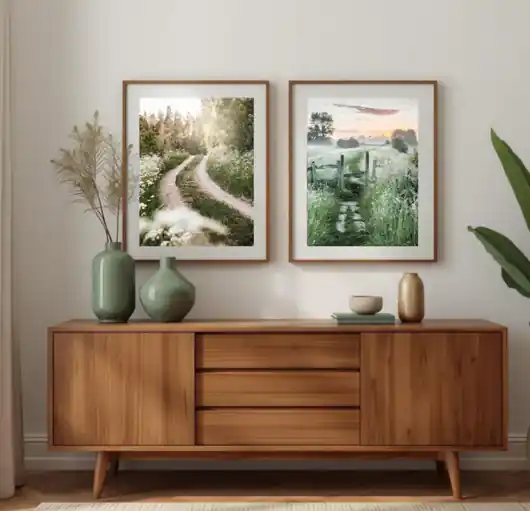 Oferta limitowana DWA PLAKATY natura zdjecie letni poranek krajobraz