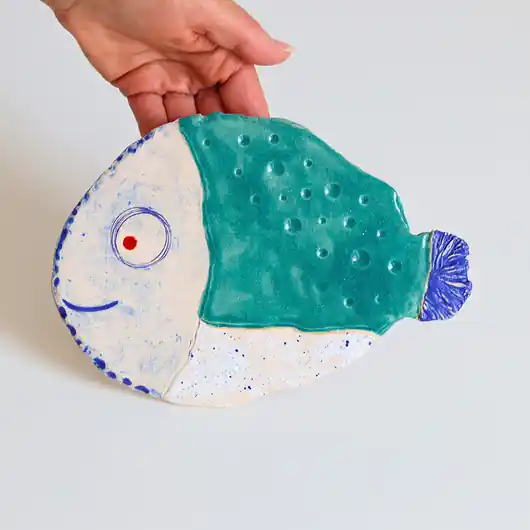Ekspresowa dostawa Dekoracja ceramiczna na ścianę RYBA