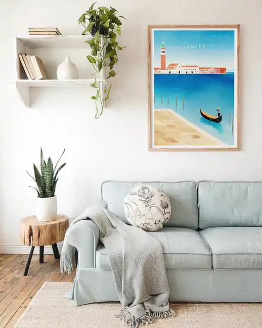 Bezpieczna płatność Wenecja Włochy - plakat 50x70 cm - Canal Grande i Dzwonnica św. Marka