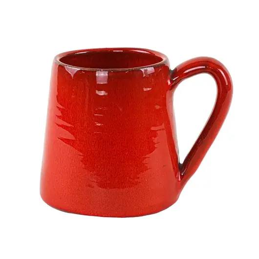 Kubek ceramiczny czerwony, włoski design, lata 60, Włochy Promocja