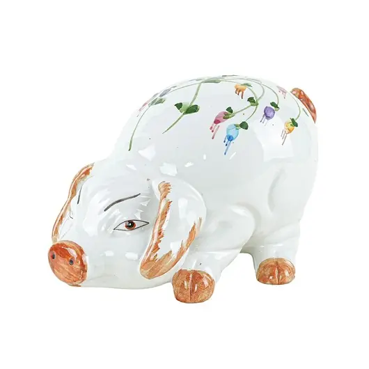 Nowość Ceramiczna świnka skarbonka, portugalski design, lata 70, produkcja Portugalia