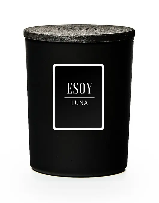 Wysoka jakość ŚWIECA SOJOWA LUNA 200 ml - wyciszenie i spokój / czarne wieczko