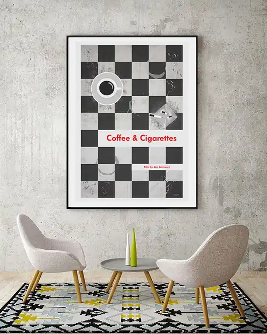 Kawa i papierosy - plakat fine art Bezpieczna płatność