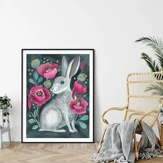 Nowość Poppy Hare ilustracja drukowana