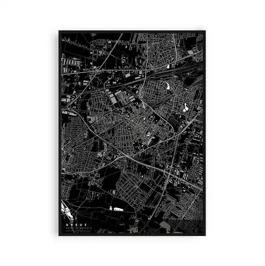 Zniżka Plakat Mapa Ursusa, dzielnice Warszawy