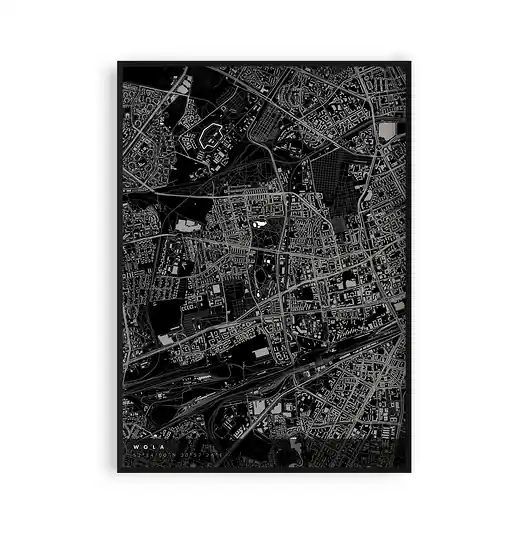 Bezpieczna płatność Plakat Mapa Wola, dzielnice Warszawy