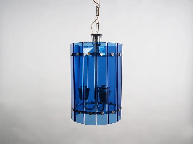 Darmowy zwrot Lampa wisząca, włoski design, lata 70, produkcja Włochy