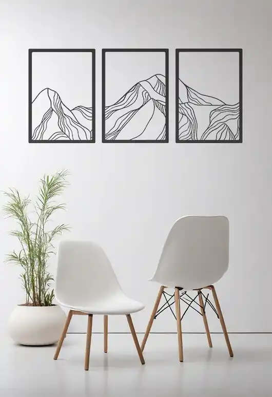 Metalowe obrazy Góry (Zestaw 3 szt.) Oferta czasowa