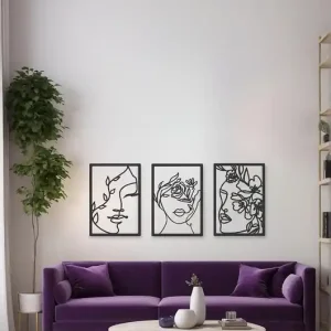 Metalowe obrazy Kobiety z Kwiatami (Zestaw) Do wyczerpania zapasów