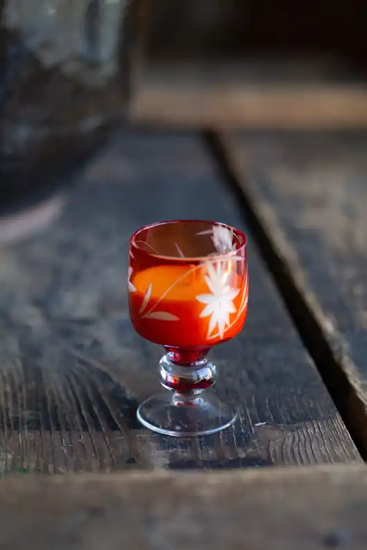 Zniżka Świeca sojowa vintage PRL kieliszek