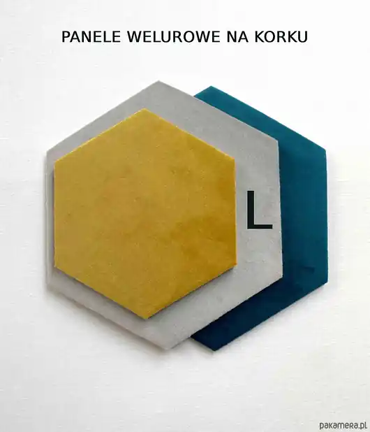 Szybka wysyłka L Panel na ścianę z weluru heksagon sześcian