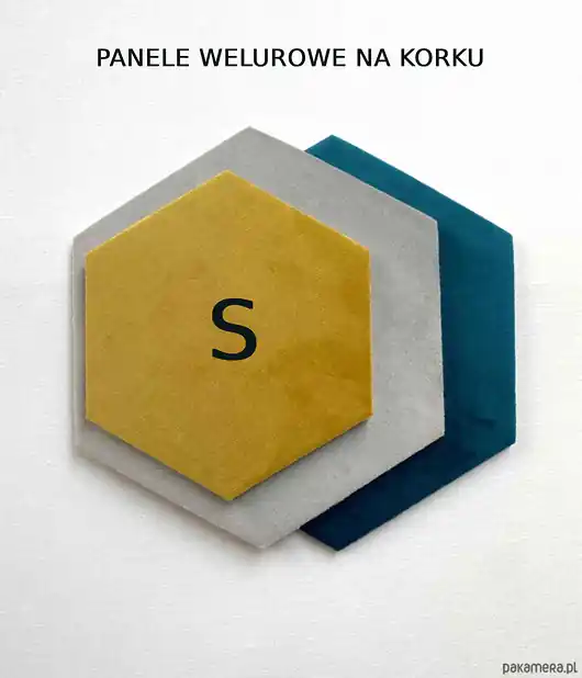 S Panel na ścianę z weluru heksagon sześcian Wyjątkowa oferta