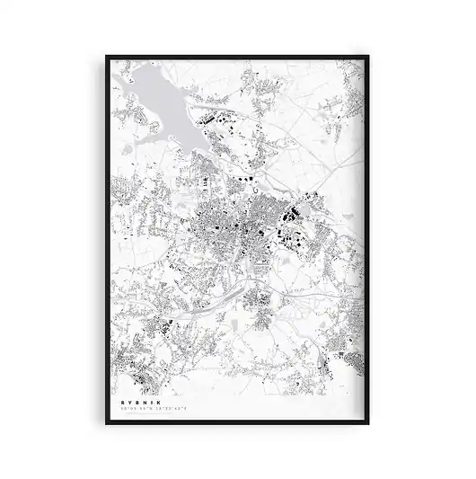 Szybka wysyłka Rybnik - mapa miasta plakat z mapą Rybnika