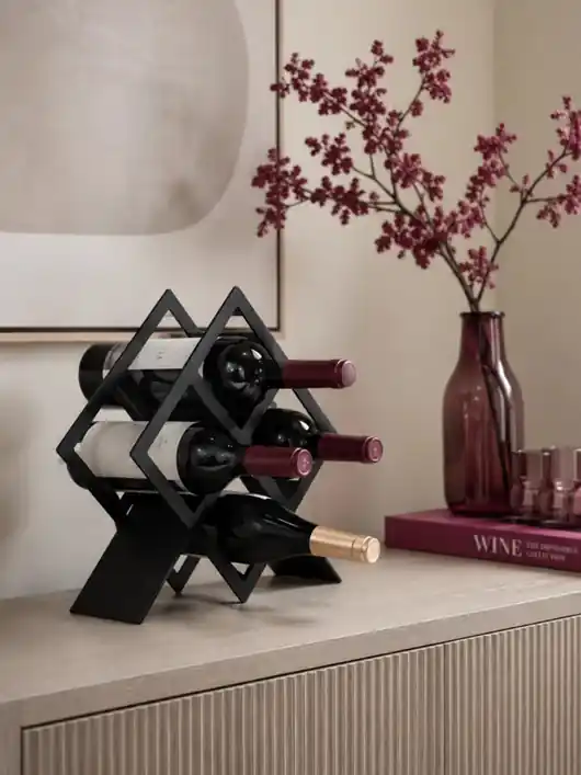 Stojak na wino Loft Nero Oferta
