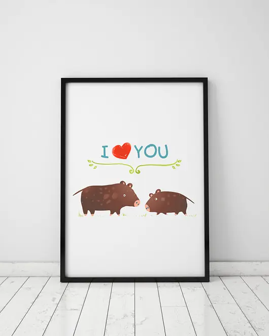 Wyjątkowa oferta Plakat. Relacje - i love you, dziki