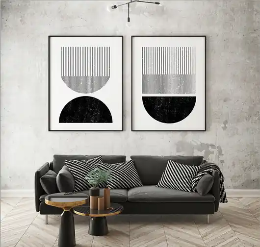 Zestaw plakatów geometrycznych - black lines Zamów teraz