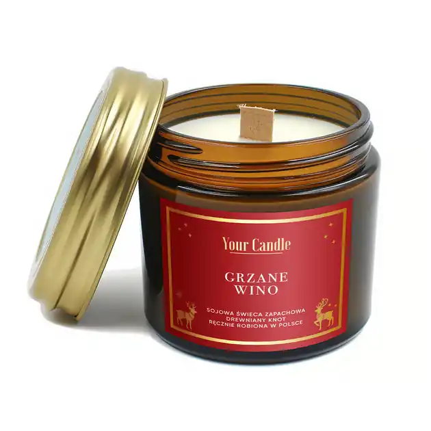Ograniczona ilość Świeca zapachowa sojowa Grzane Wino 120ml- Your Candle